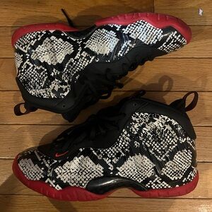 Nike Little Posite One (GS) Sail/Habanero Red-Black 644791-104 Size Y